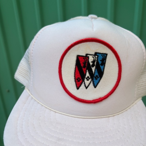 Vintage BUICK Cars trucker hat patch snapback mesh white foam rope racing - Picture 2 of 6